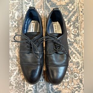 Steve Madden “Doak” Black Leather Oxford Shoes – Men’s 7M